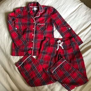 Victoria’s Secret red plaid flannel pajama set XSP
